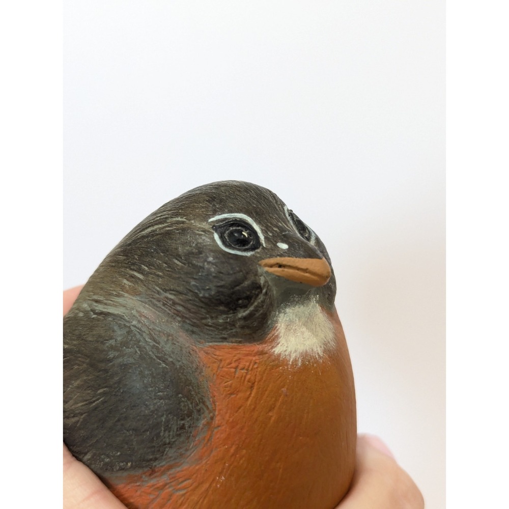 Rolly Polly Robin Chickadee Bird Resin Statue Figure 3.5" Hand Painted Heavy - Picture 14 of 16
